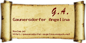 Gaunersdorfer Angelina névjegykártya